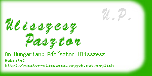 ulisszesz pasztor business card